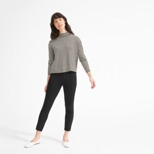 Everlane Stretch Ponte Crop Skinny Side Zip Pants
